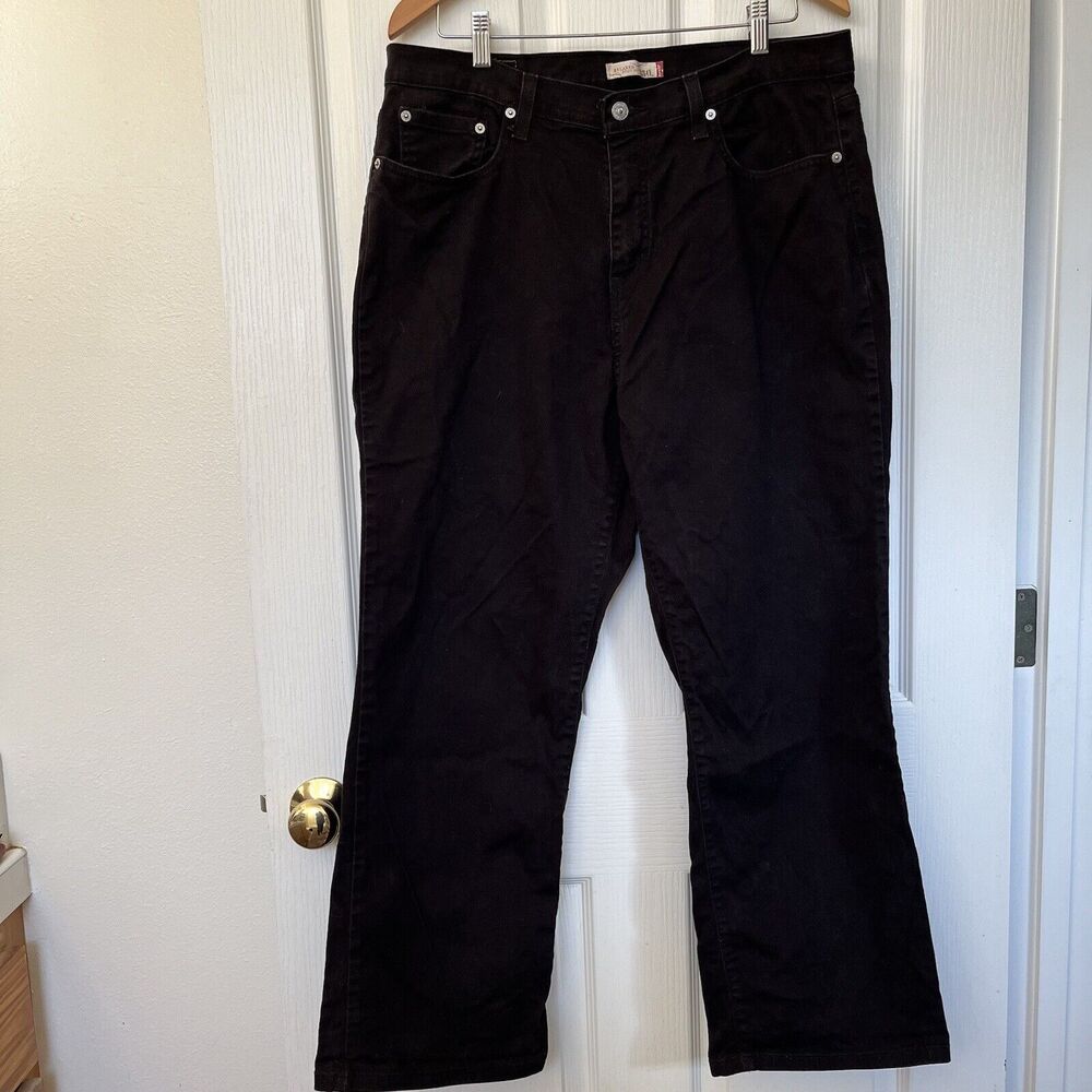 Levis 550 Women's Jeans 20S‎ Relaxed Boot Cut Black Denim (36x28) Vintage